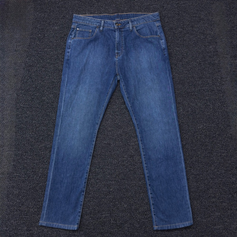 Johnnie-O Mens Uno Morning Straight Leg Blue Jeans 34x30 F067-2 Stretch Denim